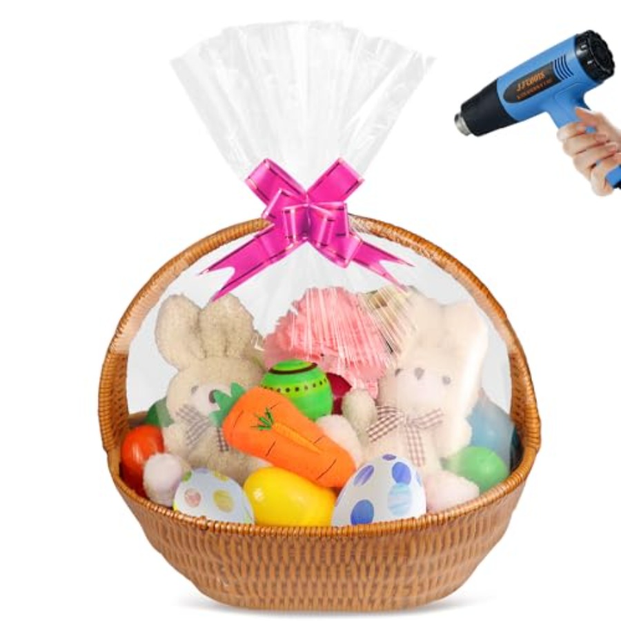 Cellophane Wrap Clear - Shrink Wrap Bags for Christmas Gift