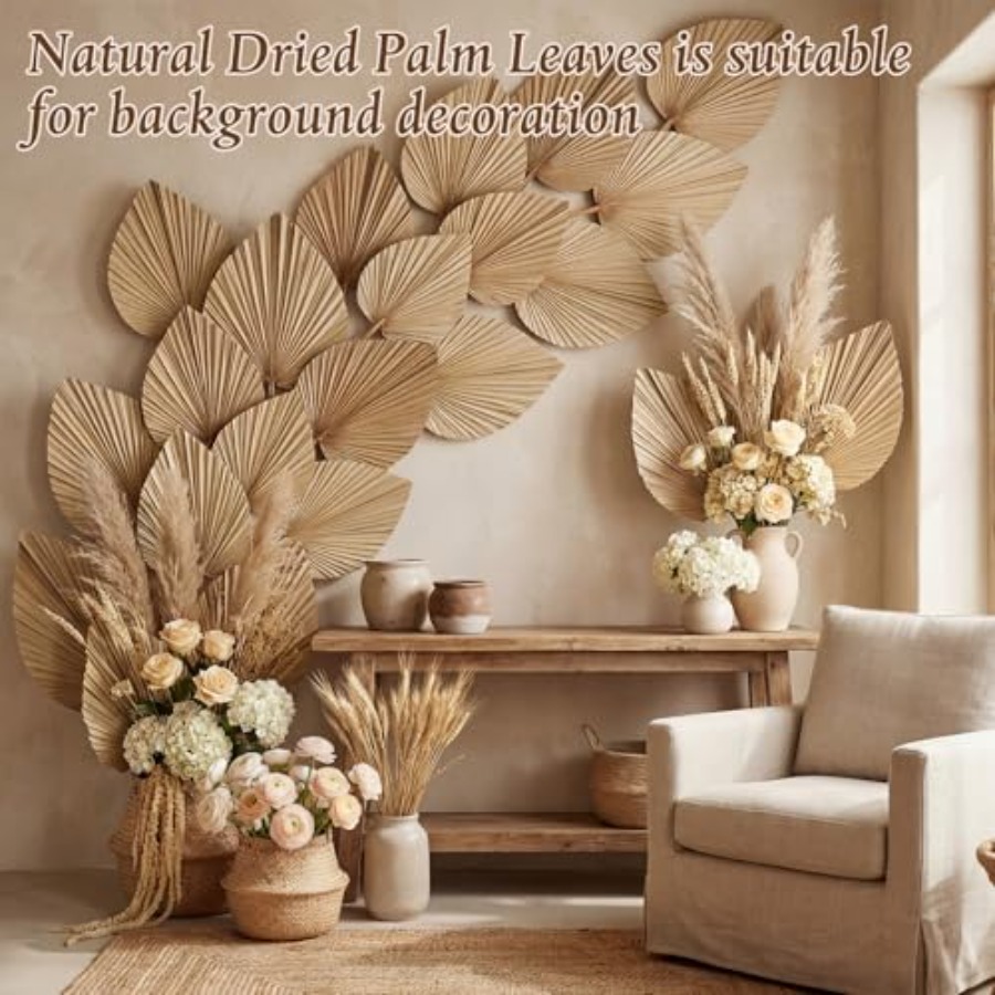 24 Pcs Dried Palm Leaves Artif - Palm Leaf Dried avis et prix