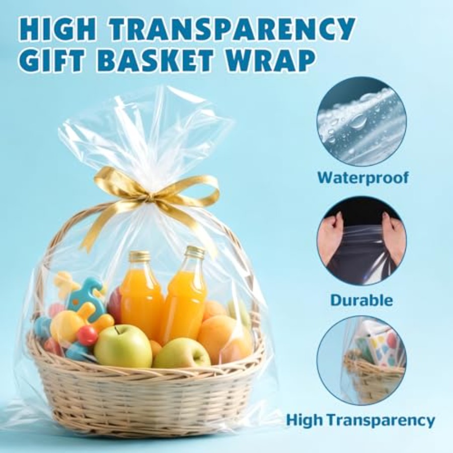 12 Pcs Large Cellophane Bags,  - Cellophane Wrap Clear avis et prix
