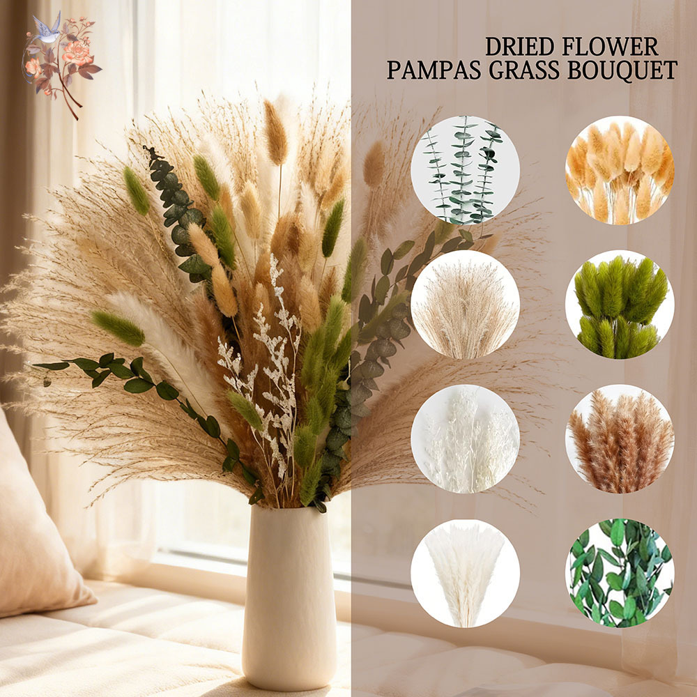 85PCS Natural Dried Flowers Pa - Dried Flower Bunch avis et prix