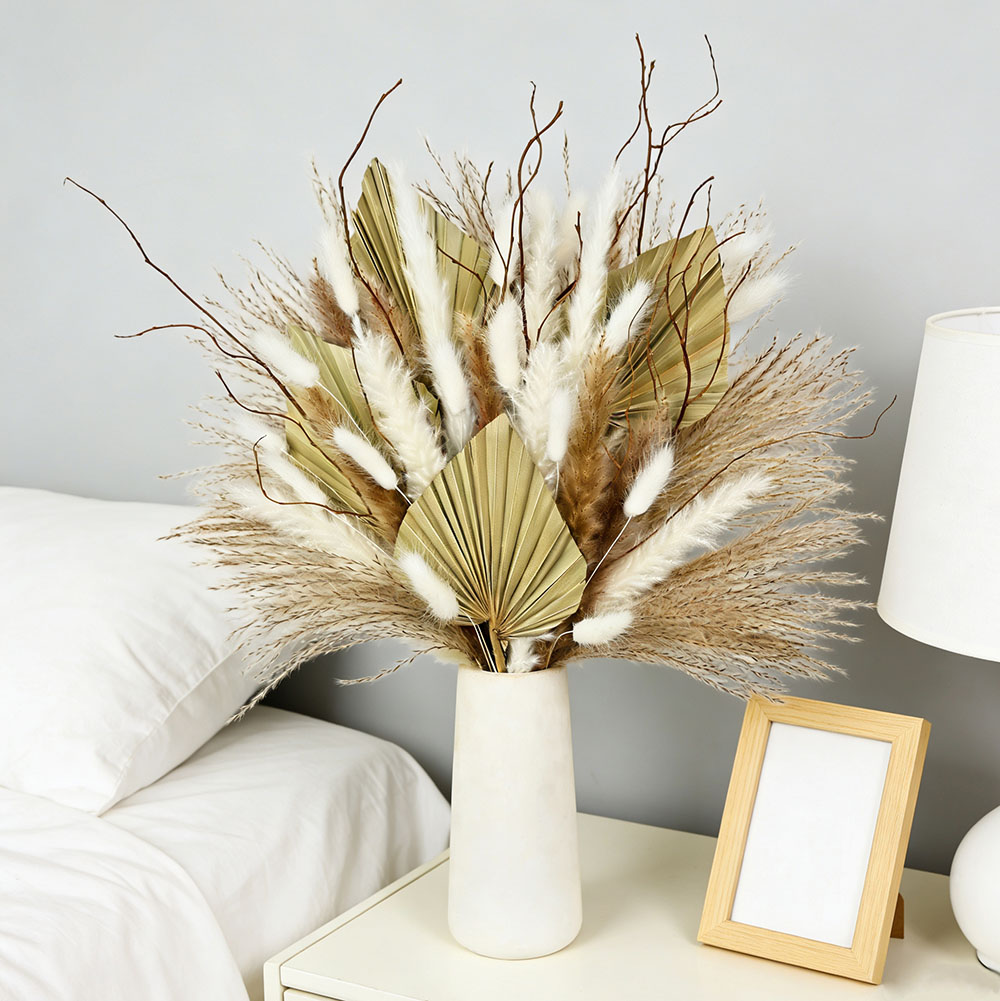 Natural Dried Palm Leaves Bouq - Palm Leaf Dried avis et prix