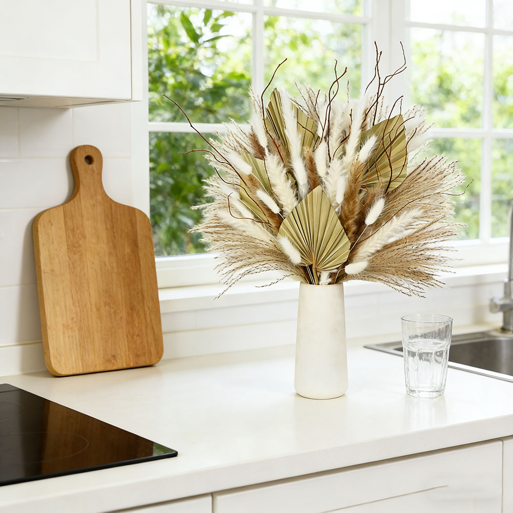 Natural Dried Palm Leaves Bouq - Palm Leaf Dried avis et prix